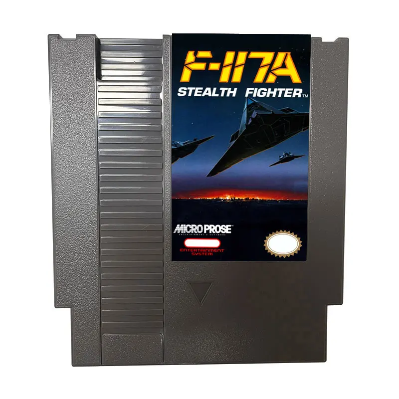 F-117A-stelth-figther 72 פינים מחסנית משחק 8 סיביות נס NTSC ו-PAl וידאו, קונסולת משחק התמונה 0