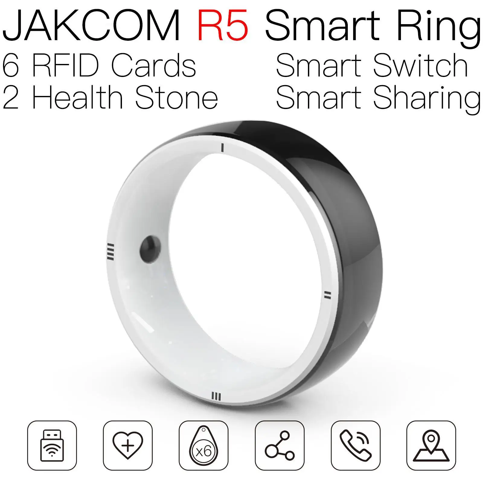 JAKCOM R5 חכם טבעת המתנה הטובה ביותר עם ir חכמה הביתה טכנולוגיית לראות ילדים qingping מתנות לגברים 4 רצועת dt7 1 פרק כף היד התמונה 0