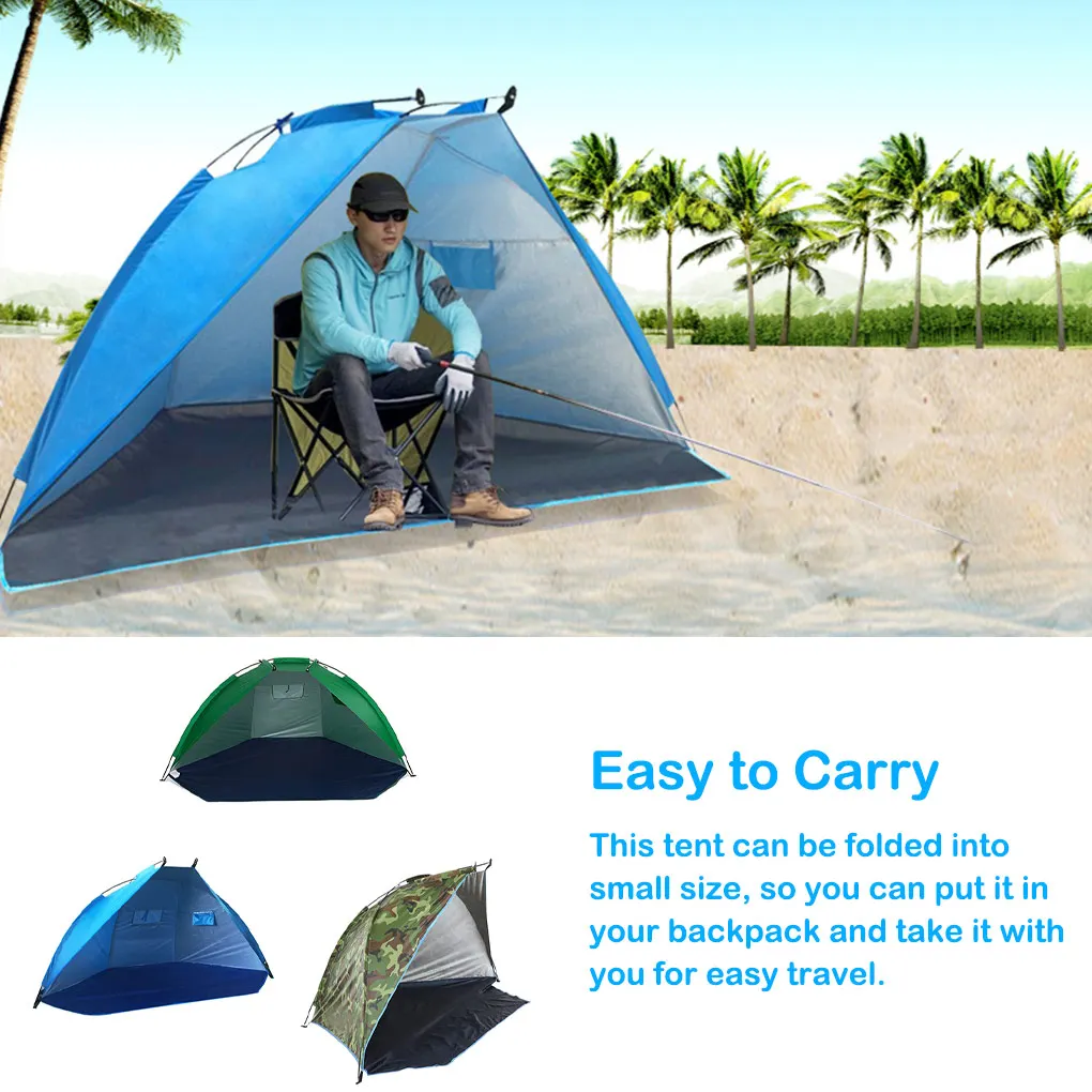 החוף אוהל השמש מקלט חיצוני ספורט שמשיה אוהל לדיג פיקניק בפארק UV-מגן התיירות האולטרה סוכך אוהל התמונה 0
