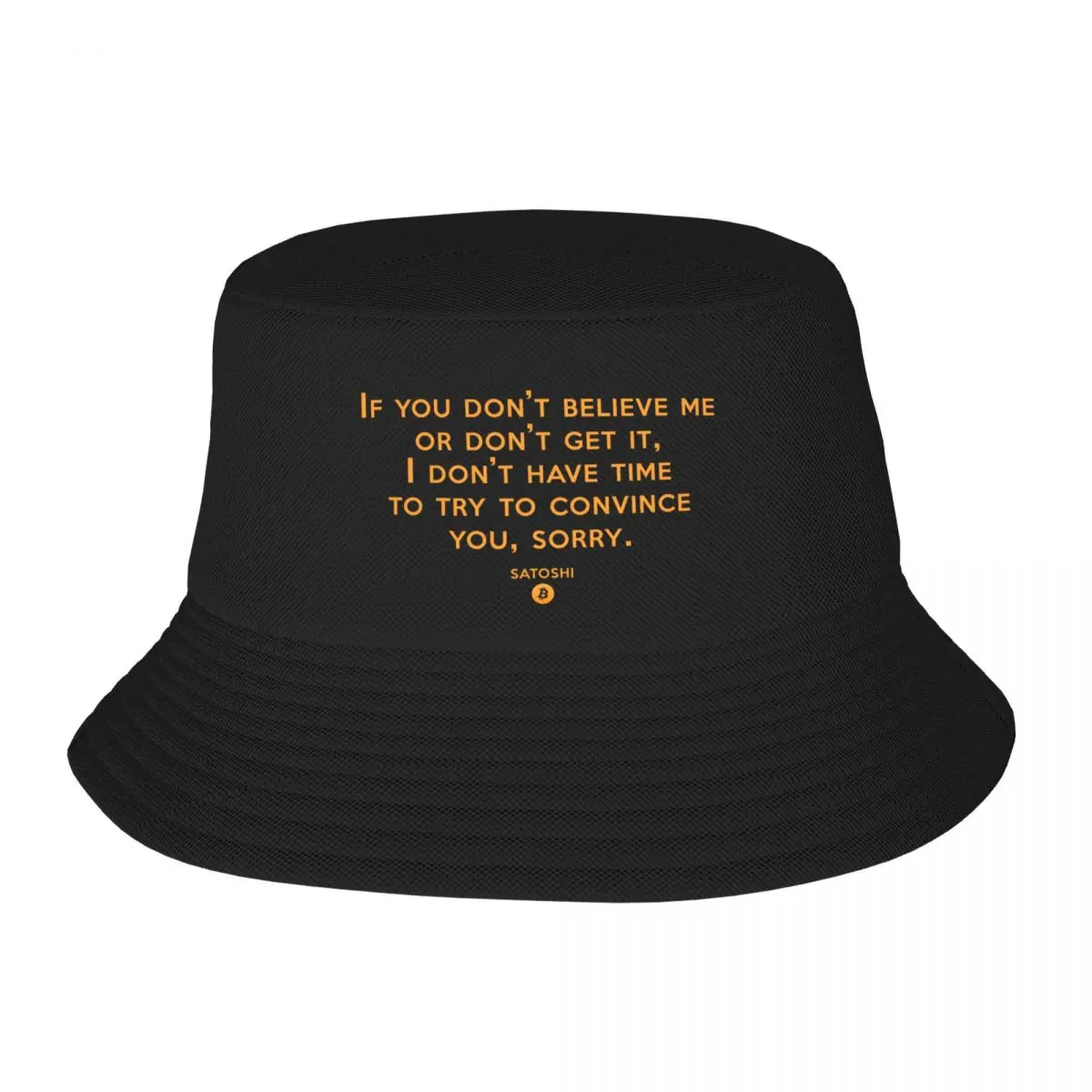 חדש המפורסם סטושי ציטוט אם אתה לא מאמין לי ביטקוין דלי כובע, תיק החוף Sunhat גולף יוקרה כובע כובעי נשים גברים התמונה 0