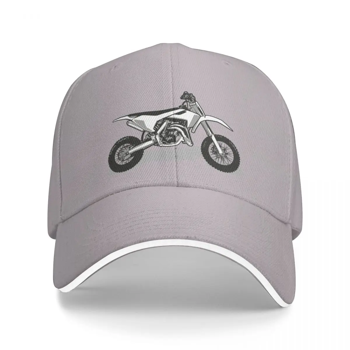 מוטוקרוס // גוני אפור, שחור ולבן אופנועים כובע בייסבול כובע snapback כובע mens כובעים לנשים התמונה 0