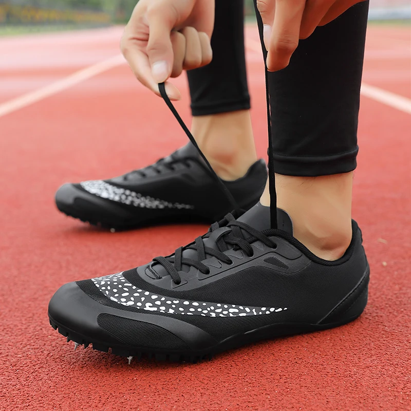 חדש יוניסקס לעקוב אחר בתחום נעלי גברים, נשים, קוצים נעלי ספורט ספורטאי אימון ריצה קל מירוץ התאמה ספייק נעלי ספורט התמונה 1