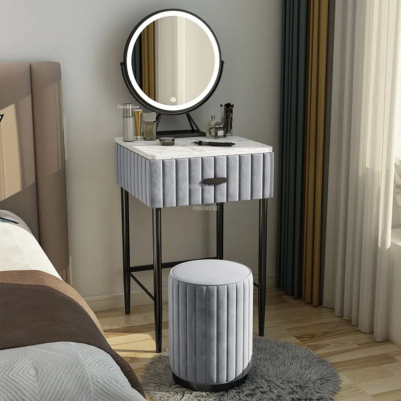 נורדי אולטרה צר שידות פשוט ריהוט חדר שינה מודרני דירה קטנה שולחן איפור יוקרה לוקר יצירתי E התמונה 1