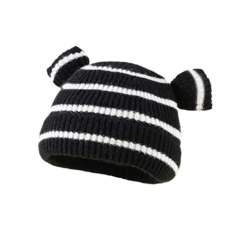 2023 חדש כובע כפת דוב תינוק כובע סריגה סרוגים שיער בונט קאפ התמונה 2