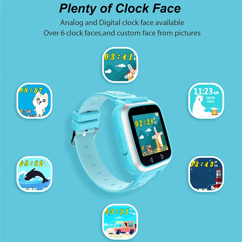 KGG משחק מוזיקה Smartwatch ילדים שעון חכם פדומטר מצלמה כפולה ילדים מוסיקת MP3 שעון חכם התינוק לצפות מתנה בנים בנות התמונה 2