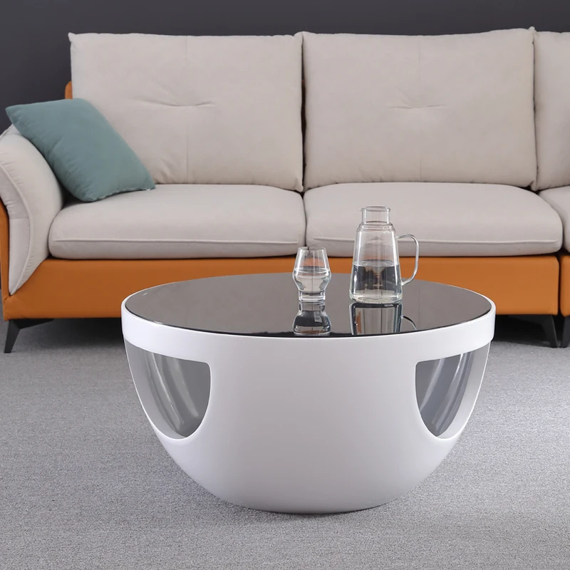 מודרני מינימליסטי זכוכית שולחן קפה סלון תה לבן ספה שולחנות צד קטנים Mesas דה Centro פארא סלון ריהוט הבית התמונה 2