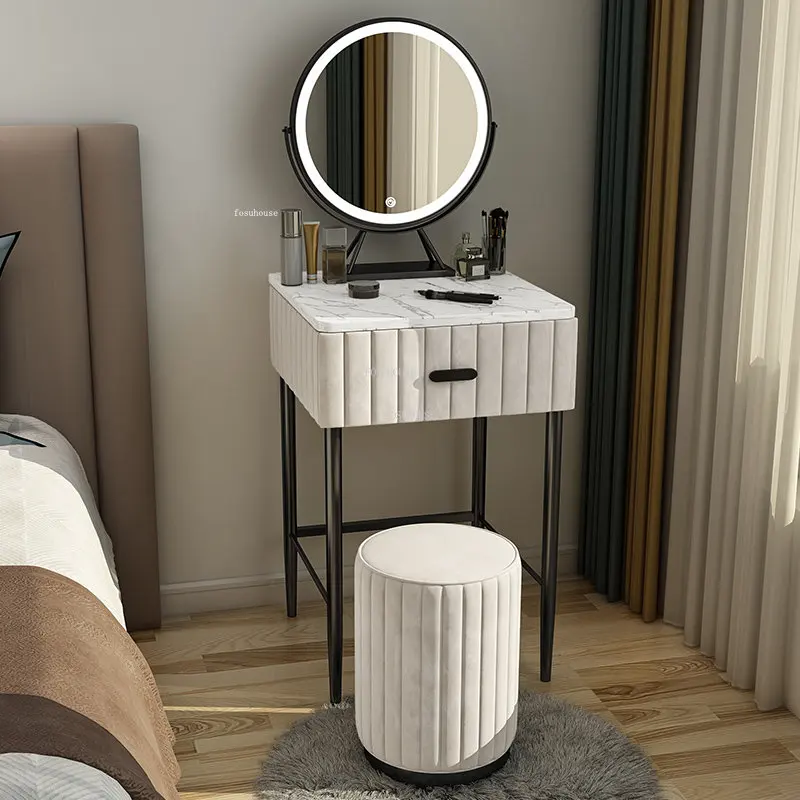 נורדי אולטרה צר שידות פשוט ריהוט חדר שינה מודרני דירה קטנה שולחן איפור יוקרה לוקר יצירתי E התמונה 2