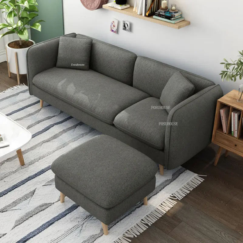 נורדי בסלון ספות מודרנית ריהוט הבית דירה קטנה בד הספה בבית יצירתי השכרת חדר יחיד, זוגי מושב הספה. התמונה 2