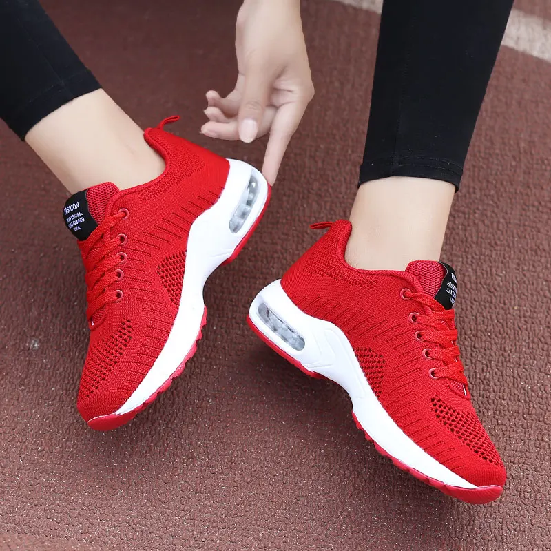 2023 ריפוד אדום נשים נעלי ספורט Mujer מזדמנים נעלי ספורט מקצועי אישה לנשימה נקבה הליכה מאמנים סגול התמונה 3