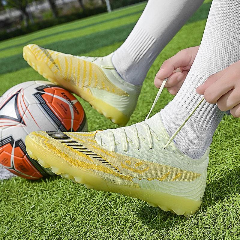 גברים סוליות כדורגל נעלי אופנה גבוהה העליון נדלים נעלי כדורגל ארוך/קצר חתיכים TF/FG נוחות אימון אתלטי נעלי ספורט התמונה 3