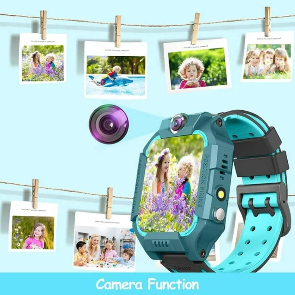 הילדים של שעון חכם SOS בטלפון לצפות Smartwatch לילדים עם 2G כרטיס ה Sim-צילום עמיד למים IP67 ילדים מתנה עבור IOS אנדרואיד התמונה 4