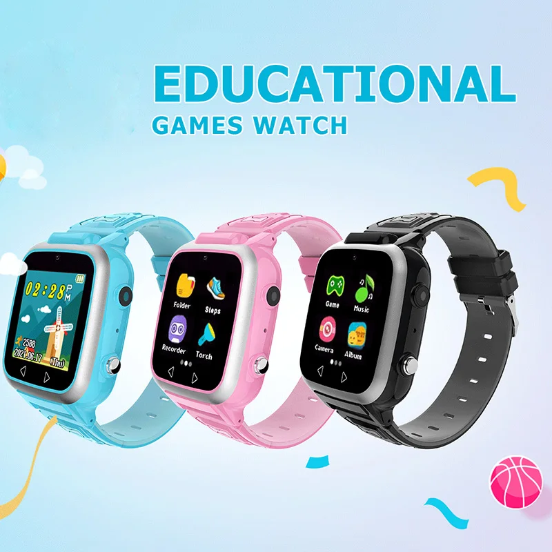 KGG משחק מוזיקה Smartwatch ילדים שעון חכם פדומטר מצלמה כפולה ילדים מוסיקת MP3 שעון חכם התינוק לצפות מתנה בנים בנות התמונה 5